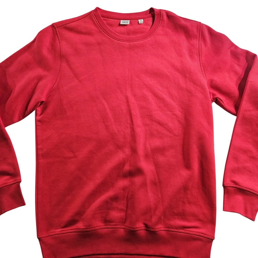 Stanley/Stella Sweatshirt Mens Medium Red Crewneck Pullover‎ Solid Casual Basic
